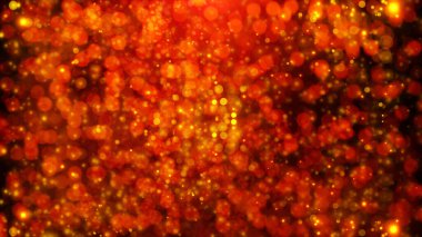 Kırmızı bokeh arka planı. 3 Boyutlu resimleme.