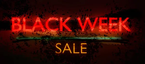 Verkaufsbanner Der Black Friday Week Darstellung lizenzfreie Stockbilder
