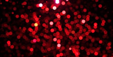 Parlayan parlayan odaksız noel ışıkları ile soyut kırmızı bokeh arka plan. Sevgililer Günü geçmişi. 3 Boyutlu resimleme.