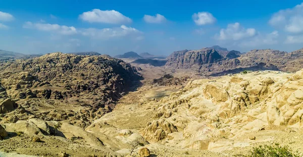 Paisagem Montanhosa Aproximação Little Petra Jordânia Verão — Fotografia de Stock