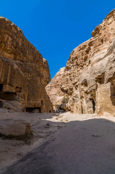 Kilátás Főútra Little Petrában Jordániában Nyáron — Stock Fotó