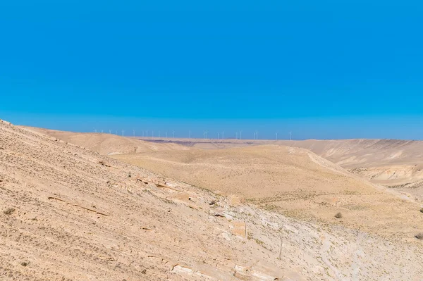 Widok Pustynny Krajobraz Ruin Zamku Krzyżowców Shobak Jordania Lecie — Zdjęcie stockowe