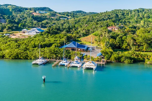 stock image A view from the cruise terminal on Roatan Island on a sunny day