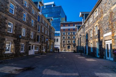 Sonbaharda Halifax, Nova Scotia, Kanada 'nın tarihi eski mahallesinde bir manzara