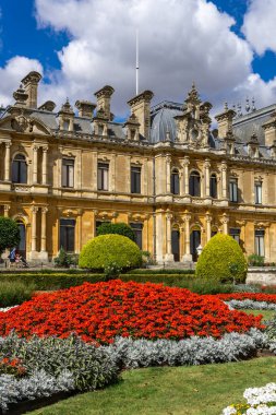 Waddesdon, Buckinghamshire, İngiltere - 24 Ağustos 2022: Waddesdon Malikânesi ve Buckinghamshire 'daki bahçeler