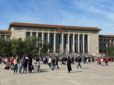 Pekin, Çin - 19 Ekim 2024 Çin Büyük Halk Salonu Pekin