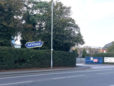 Stockport UK, 4 Ekim 2024 Stockport 'taki McVities fabrikası..