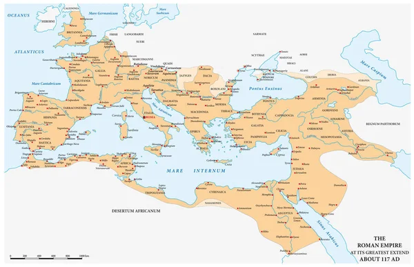 Roma Mparatorluğu 117 Fazla Genişleme Göstermiştir — Stok Vektör