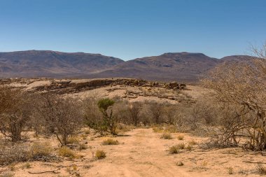 The landscape of the Erongo Mountains in Namibia
