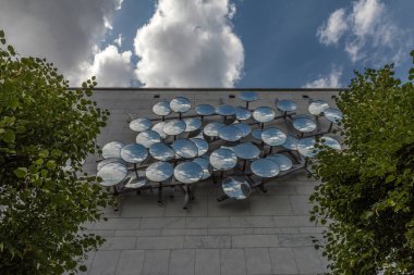 FRANKFURT AM MAIN, GERMANY-HAZİRAN 02, 2020: staedel müze, Frankfurt 'taki sanat müzesi