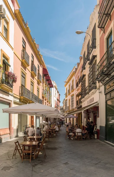 Seville Spanien Mai 2022 Kleine Straße Der Altstadt Von Sevilla — Stockfoto