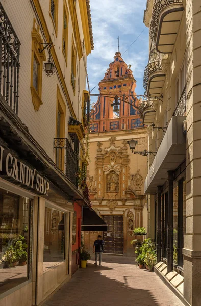 Севилл Испания Испания 2022 Маленькая Улочка Старом Городе Севиль Андалусия — стоковое фото