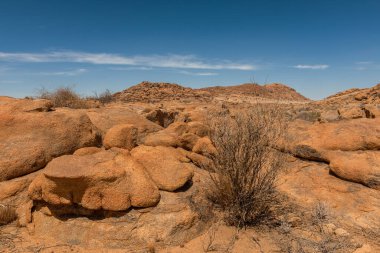 Namibya 'daki Spitzkoppe' da granit kaya oluşumları