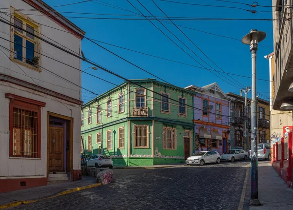 Edificios Colores Ciudad Valparaíso Patrimonio Humanidad Chile — Foto de Stock