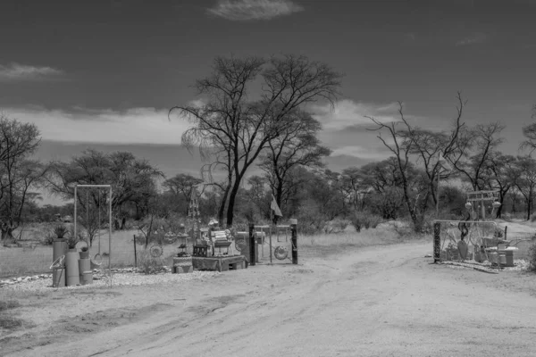Omaruru Namíbia Dezembro 2020 Área Acesso Não Convencional Uma Fazenda — Fotografia de Stock