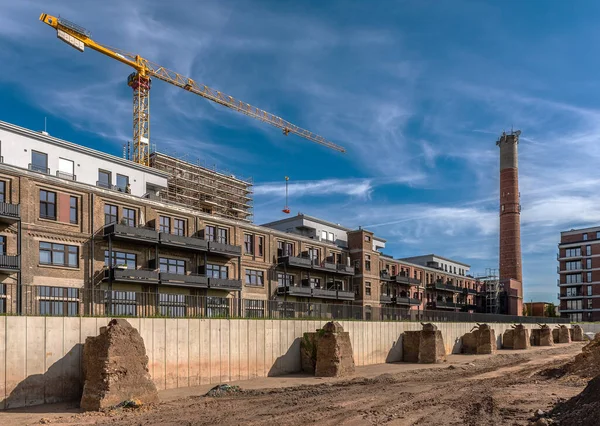 Hattersheim Main Germany Mai 2023 将旧造纸厂改造成现代新的阁楼和公寓 德国哈特斯海姆 — 图库照片