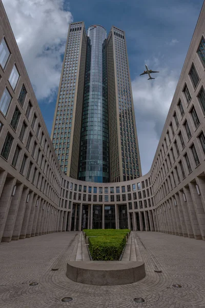 Франкфурт Майн Германия Января 2023 Года 200 Метровая Башня Районе — стоковое фото