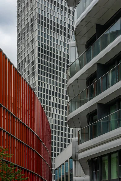 Frankfurt Main 德国法兰克福 2023年5月14日 法兰克福展览中心附近的摩天大楼 — 图库照片