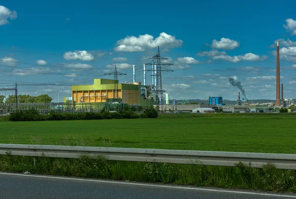 Incineradora Residuos Industriales Parque Industrial Frankfurt Hoechst —  Fotos de Stock