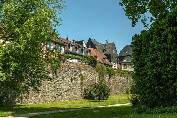 Příkop Středověkého Hradu Frankfurtu Hoechstu Německo — Stock fotografie