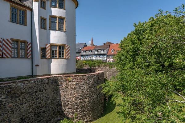 Fossato Del Castello Medievale Francoforte Hoechst Germania — Foto Stock
