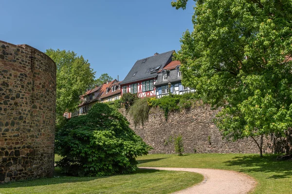 德国法兰克福 赫斯特中世纪城堡护城河 — 图库照片