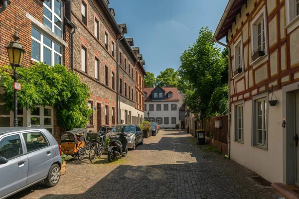 Frankfurt Main Germany May 2023 德国法兰克福 赫斯特古城的一条小街 — 图库照片