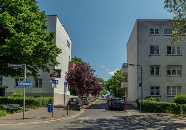FRANKFURT AM MAIN, ALMANY-MAYIS 26 MAYIS 2023: Doğanheimer hang yerleşkesi, Frankfurt, Almanya