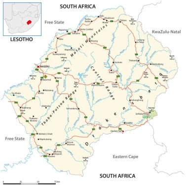 Lesotho Krallığının vektör yol haritası