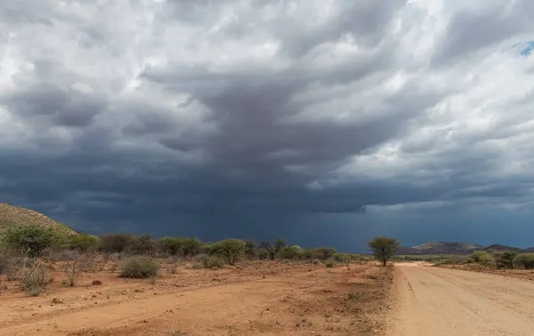 Rain Clouds Landscape Omaruru Namibia — Stock Photo, Image
