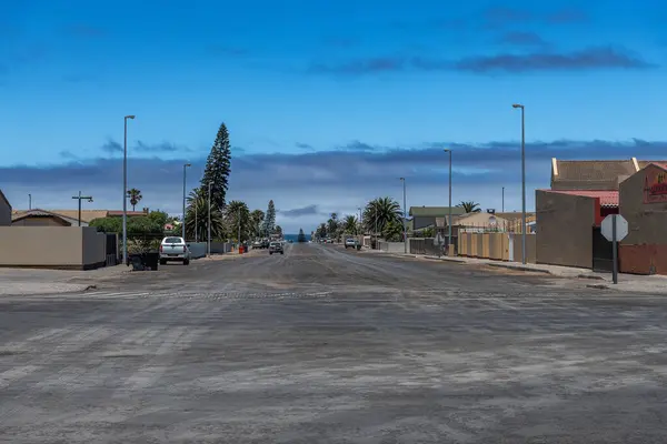 2023年12月25日 纳米比亚沿海城镇斯瓦科普蒙德的街道场景 — 图库照片