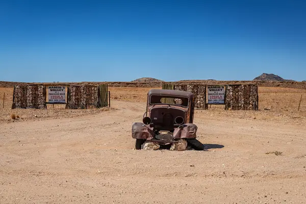 นาม นวาคม 2023 ซากรถเก าในอ ทยานแห งชาต Namib Naukluft นาม — ภาพถ่ายสต็อก