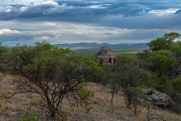 Vue Sur Vallée Ugab Ses Terrasses Damaraland Namibie — Photo