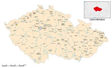 vektör harita Çek Cumhuriyeti
