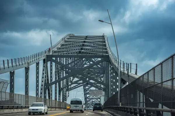 stock image PANAMA CITY, PANAMA-MARCH 03, 2019: the bridge of the americas entrance to the panama canal in the west of panama city