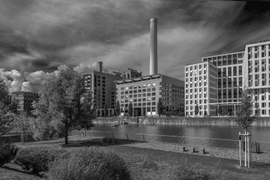 FRANKFURT AM MAIN, Almanya 30 Eylül 2022: Westharbor, Frankfurt, Almanya