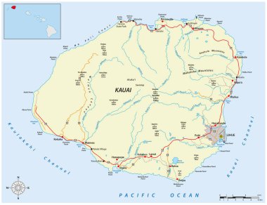 Hawaii 'nin Kauai adasının yol haritası, Birleşik Devletler