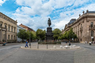 BERLİN, ALMANY-HAZİRAN 04, 2025: Büyük Frederick 'in Binicilik Heykeli, Berlin, Almanya