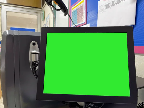 Green monitor intechnology concept.