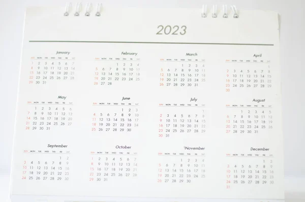 Vita Kalender Planering Koncept — Stockfoto