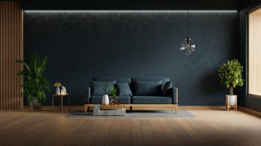 Modern minimalist, koyu Japandi ile birleştirildiğinde basitlik, zarafet, sakinlik ve sıcaklığın koyu tonlar ve doğal materyaller kullanılarak kullanıldığını vurgular.