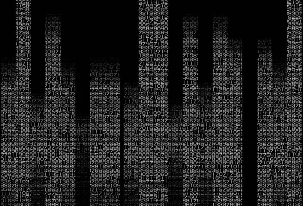 Цифры Кода Данных Экрана Отображения Белыми Номерами Черном — стоковое фото
