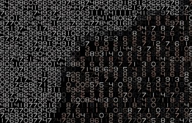 Abstract data stream numbers on screen display