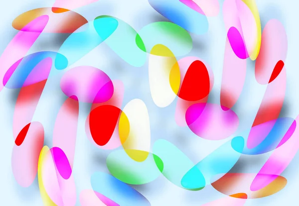 Багатобарвний Святковий Боке Напівтоновим Ефектом Білому Тлі — стокове фото