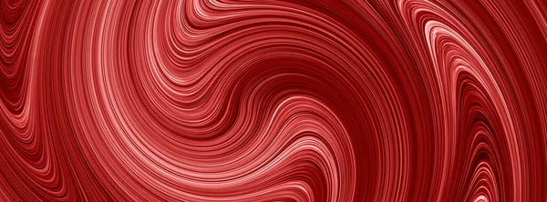 Parlak Kıvrımlı Modern Soyut Boyutlu Kırmızı Bir Resim — Stok fotoğraf
