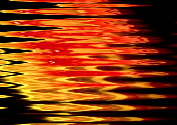 Fiery water waves global warming abstract