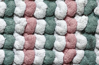 Yumuşak bir paspas ya da battaniye deseni yakın çekim