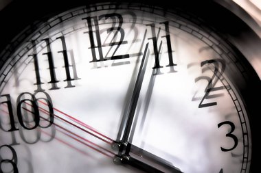 Bir saat soyut tasarım çift pozlama