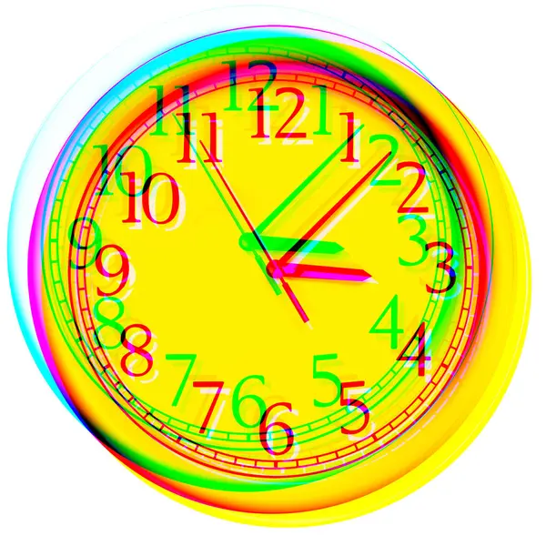 A  cool clock face pop art abstract art design in closeup
