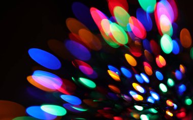 Çok renkli Bokeh ışıkları şenlikli arkaplan deseni